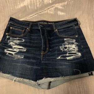 high waisted shorts with rips